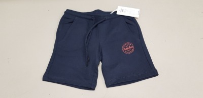 24 X BRAND NEW JACK & JONES SWEATER SHORTS IN NAVY AGE 8 YEARS RRP £15.00 (TOTAL RRP £360.00)