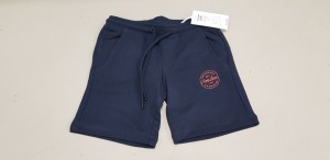 24 X BRAND NEW JACK & JONES SWEATER SHORTS IN NAVY AGE 8 YEARS RRP £15.00 (TOTAL RRP £360.00)