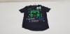 60 X BRAND NEW GEORGE MINECRAFT FLIPPY SEQUIN BLACK T SHIRTS AGE 7-8 YEARS RRP £8.00 (TOTAL RRP £480.00)