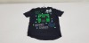 60 X BRAND NEW GEORGE MINECRAFT FLIPPY SEQUIN BLACK T SHIRTS AGE 10-11 YEARS RRP £8.00 (TOTAL RRP £480.00)