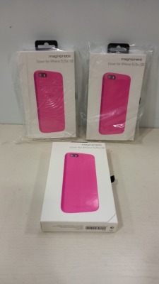 200 X BRAND NEW MAGNIPRETTI I PHONE 5 / 5S / SE PHONE COVERS IN PINK