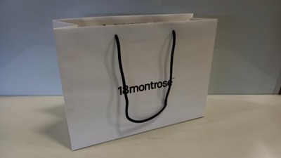 250 X BRAND NEW 18 MONTROSE MEDIUM PAPER CARRIER BAG ( SIZE 420 X 150 X 310 MM ) COME IN 5 BOXES