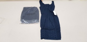 20 X BRAND NEW JACK WILLS LACEY FIT FLARE DRESS IN NAVY UK SIZE 4 AND 8