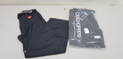 45 X BRAND NEW CRAGHOPPERS BLACK TROUSERS SIZE 32
