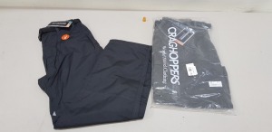 44 X BRAND NEW CRAGHOPPERS BLACK TROUSERS SIZE 32