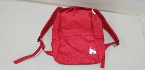 14 X BRAND NEW MONEY BACKPACKS IN RED