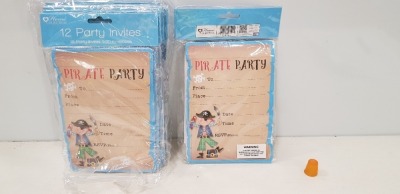 1200 X BRAND NEW THE HOME COLLECTION PARTY INVITES ( PIRATE PARTY ) IN 50 BOXES