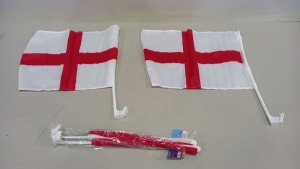 52 X BRAND NEW ENGLAND CAR FLAGS