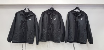 3 X BRAND NEW BLOOD BROTHER BANANZA COLLARED BLACK COATS SIZE MEDIUM AND LARGE