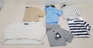 15 PIECE MIXED CLOTHING LOT CONTAINING FRESH KID CREWNECK T SHIRTS IN VARIOUS STYLES, UNFORGIVABLE POLO SHIRTS, SUIT CREWNECK T SHIRTS AND CREWNECK SWEATER ETC