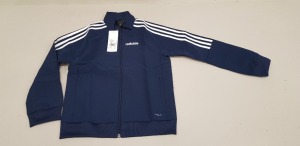 14 X BRAND NEW ADIDAS KIDS NAVY TRACKSUIT JACKET IN VARIOUS KIDS SIZES IE 9-10 YEARS AND 11-12 YEARS