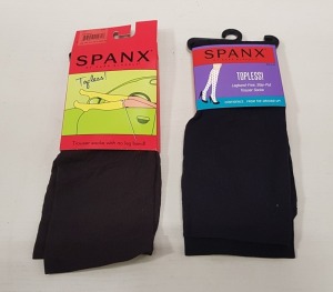 50 PIECE MIXED SPANX LOT CONTAINING VARIOUS TROUSER SOCKS WITH NO LEG BANDS IN BLACK AND BITTERSWEET RRP $15.00 (TOTAL RRP $750.00)
