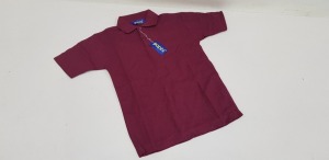 50 X BRAND NEW PAPINI WINE POLO SHIRTS SIZE 5/6 KIDS