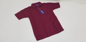 50 X BRAND NEW PAPINI WINE POLO SHIRTS SIZE 7/8 KIDS