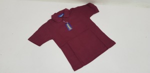 50 X BRAND NEW PAPINI WINE POLO SHIRTS SIZE 3/4 KIDS