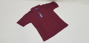 50 X BRAND NEW PAPINI WINE POLO SHIRTS SIZE 5/6 KIDS