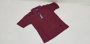 50 X BRAND NEW PAPINI WINE POLO SHIRTS SIZE 9/10 KIDS