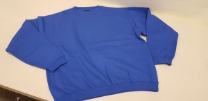 16 X BRAND NEW PAPINI ROYAL BLUE SWEATSHIRTS (11 X SIZE XL) (5 X SIZE 3XL)