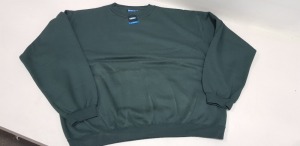 25 X BRAND NEW PAPINI BOTTLE GREEN SWEATSHIRTS SIZE 3XL