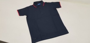 50 X BRAND NEW PAPINI NAVY / RED POLO SHIRTS SIZE XS