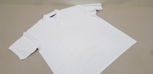 34 X BRAND NEW PAPINI WHITE POLO SHIRTS SIZE 3XL