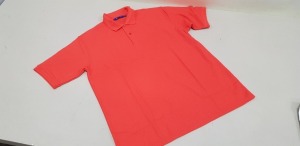 50 X BRAND NEW PAPINI TANGERINE POLO SHIRTS SIZE LARGE