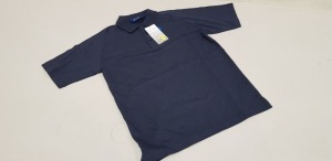 50 X BRAND NEW PAPINI NAVY POLO SHIRTS SIZE XS