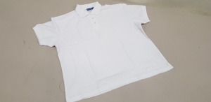 43 X BRAND NEW LADIES PAPINI WHITE POLO SHIRTS SIZE 18