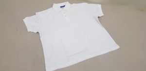 50 X BRAND NEW LADIES PAPINI WHITE POLO SHIRTS SIZE 16