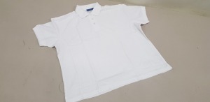 50 X BRAND NEW LADIES PAPINI WHITE POLO SHIRTS SIZE 8