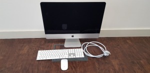 APPLE IMAC 21.5-INCH CORE I5 2.3 (MID-2017) SERIAL NO: C02CR1L0H7JY PROCESSOR 2.3 GHZ DUAL-CORE INTEL CORE I5 MEMORY 8GB DDR4 2133MHZ GRAPHICS INTEL IRIS PRO 640 (WITH IOS & DATA WIPED) PLUS APPLE KEYBOARD AND MOUSE