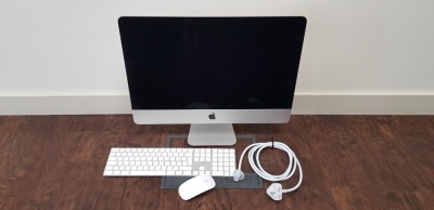 APPLE IMAC CORE I5 2.3 21.5-INCH (MID 2017) SERIAL NO: C02DP06J07DW PROCESSOR 2.3 GHZ DUAL-CORE INTEL CORE I5 MEMORY 8GB DDR4 2133MHZ GRAPHICS INTEL IRIS PLUS GRAPHICS 640 1536 MB (WITH IOS & DATA WIPED) PLUS APPLE KEYBOARD AND MOUSE