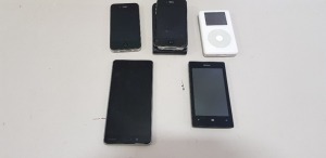 2 X APPLE I PHONE 4 , 2 X NOKIA PHONES AND 1 X I POD ( PLEASE NOTE ALL FOR SPARE )