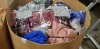 500 + PIECE MIXED CLOTHING LOT CONTAINING GREY JOGGING BOTTOMS, BLUE DRESSES, FLORAL PRINT BLOUSES, PINK FUR JUMPERS ETC