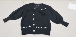 17 X BRAND NEW HEARTBREAK BLACK / SILVER OVERSIZED CARDIGANS SIZE 10 RRP £16.00 (TOTAL RRP £272.00)