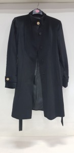 5 X BRAND NEW DOROTHY PERKINS BLACK BUCKLED LONG JACKETS ( 3 X UK SIZE 14 AND 2 X UK SIZE 10)