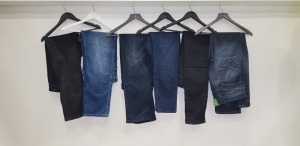 6 X BRAND NEW JEANS IN VARIOUS STYLES AND SIZES IE HUGO BOSS