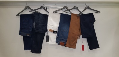 6 X BRAND NEW JEANS IN VARIOUS STYLES AND SIZES IE HUGO BOSS