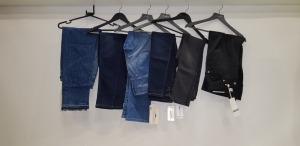 6 X BRAND NEW JEANS IN VARIOUS STYLES AND SIZES IE HALL HUBER, MONKEE GENES, SALSA, JACK WILLS AND RAG & BONE