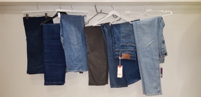 7 X BRAND NEW JEANS IN VARIOUS STYLES AND SIZES IE LEE COOPER, JACK WILLS, FIRETRAP, REPLAY