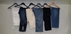 6 X BRAND NEW JEANS IN VARIOUS STYLES AND SIZES IE POLO RALPH LAUREN, LEVIS