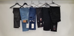 6 X BRAND NEW JEANS IN VARIOUS STYLES AND SIZES IE LEVIS