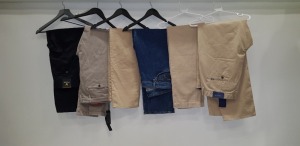 6 X BRAND NEW JEANS IN VARIOUS STYLES AND SIZES IE LYLE & SCOTT, REPLAY, GANT
