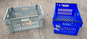 40 X STACKABLE TRAYS WITH DIMENSIONS ( 28 CM DEEP , 56 CM LENGTH , 36CM WIDTH )