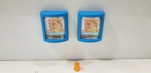 576 X BRAND NEW SHOT2GO MAGNETIC SNOWFRAME IN BLUE ( HOLDS 7 X 8 CM PHOTO )