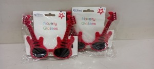 480 XBRAND NEW HOME COLLECTION NOVELTY GUITAR GLASSES IN RED (IN 10 BOXES )