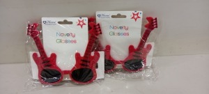 480 XBRAND NEW HOME COLLECTION NOVELTY GUITAR GLASSES IN RED (IN 10 BOXES )