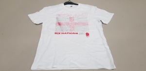 200 X BRAND NEW SIX NATIONS 2021 ENGLAND RUGBY SHIRTS SIZE MEDIUM AND 2XL