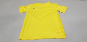 25 X BRAND NEW NIKE YELLOW DRY FIT T SHIRTS SIZE YOUTH XL