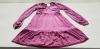 20 X BRAND NEW OASIS ROSE COLOURED VELVET EMPIRE SKATER DRESSES SIZE SMALL